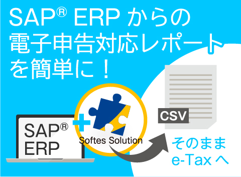 SAP ERPからの電子申告対応レポートを簡単に！
